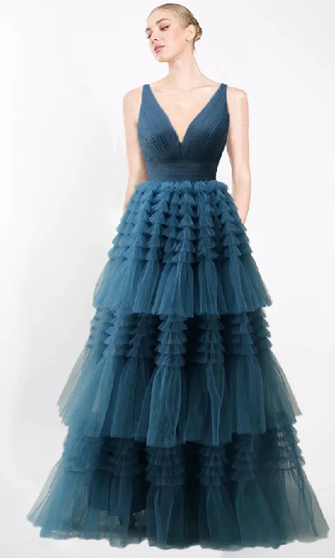 Big Savings On Minimalist Office Styles 4 - ssb teal tiered tulle ruffle ball gown