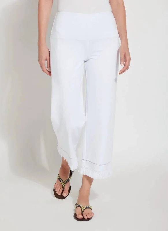 Special Offer For You Coastal Wide Leg Fringe Pants In White