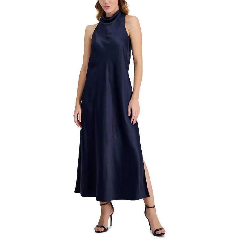 Bold Silhouette Anne Klein Womens Satin Trim  Shift Dress