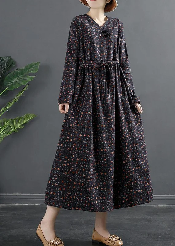 Versatile Wardrobe Essentials Natural V Neck Clothes For Women Fashion Ideas Navy Print Maxi Dresses