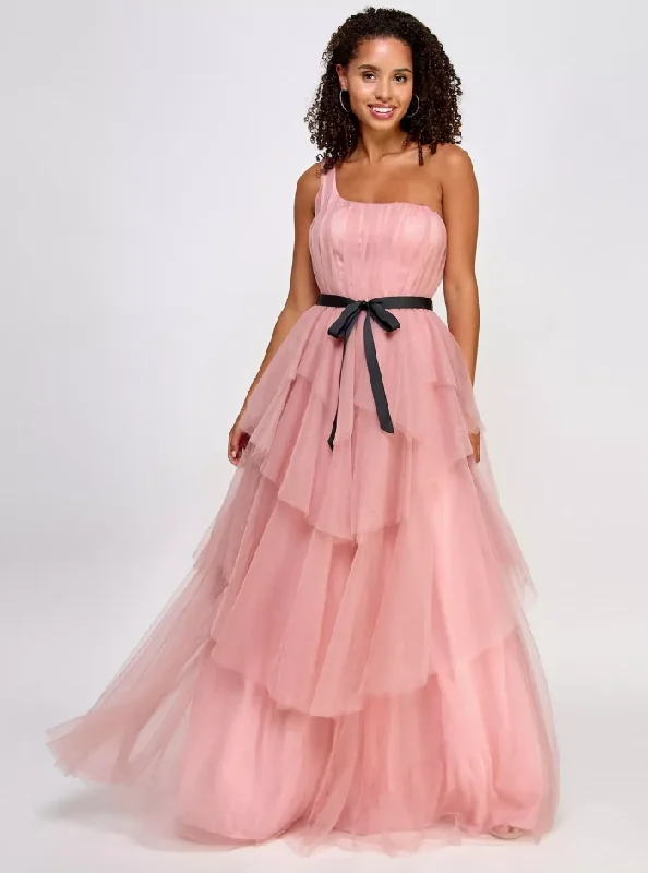 Premium Fabrics 5 - city studio pink layered ruffle gown