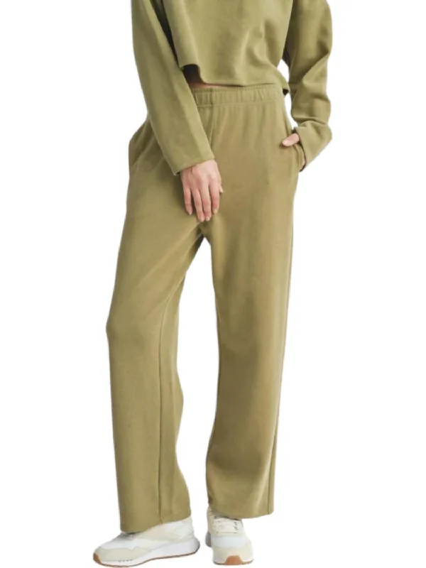 Valentine's Special Relaxed Stay Wide Leg Sweat Pants In Dark Sage