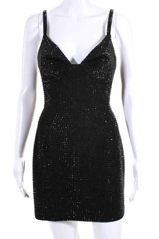 Fashion Forward, Function First Area Crystal Black Mini Dress