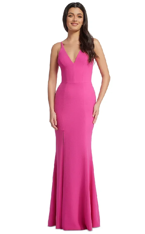 Classic Charm S - dress the population bright pink fitted gown