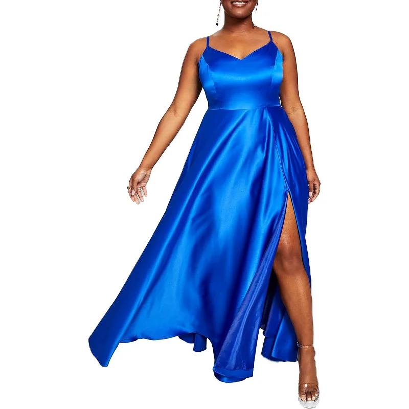 Limited Time Deal B. Darlin Womens Plus Satin Juniors Evening Dress