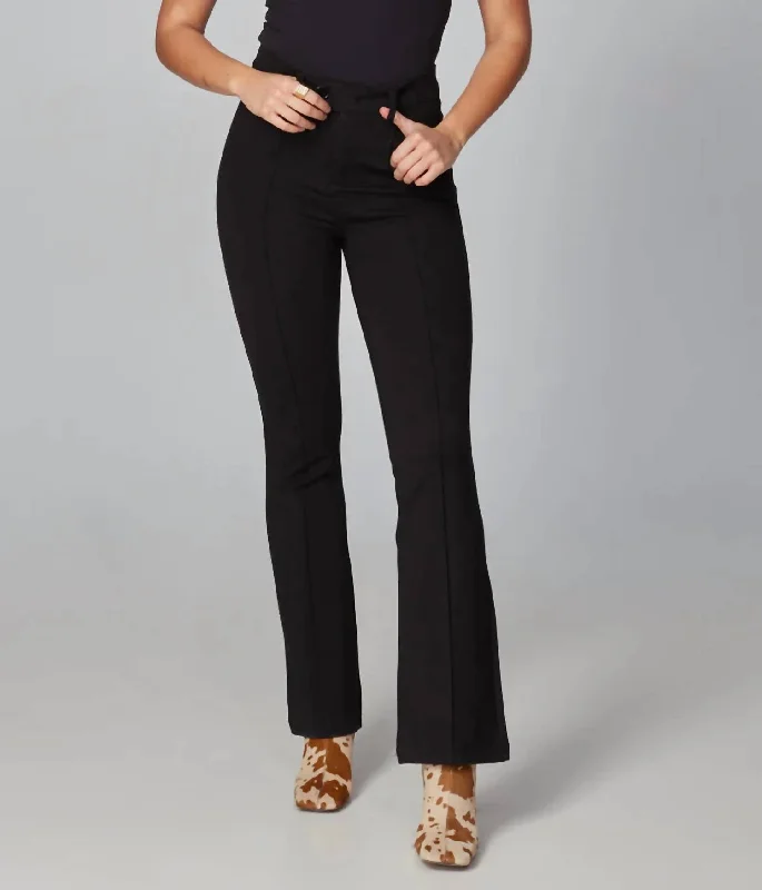 Shop Our Looks Azure High Rise Flare Pant In Ponte Black