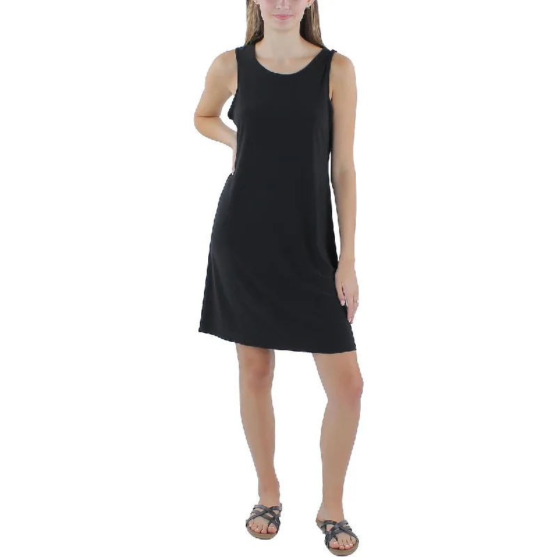 Bid Farewell To The Old Season NY Collection Womens Petites Jersey Sleeveless Sheath Dress