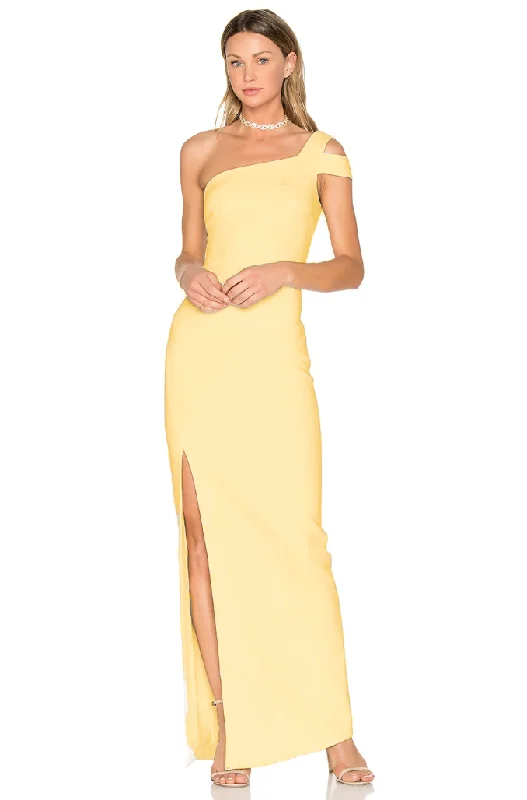 Laid-Back Elegance 6 - likely light yellow one shoulder gown