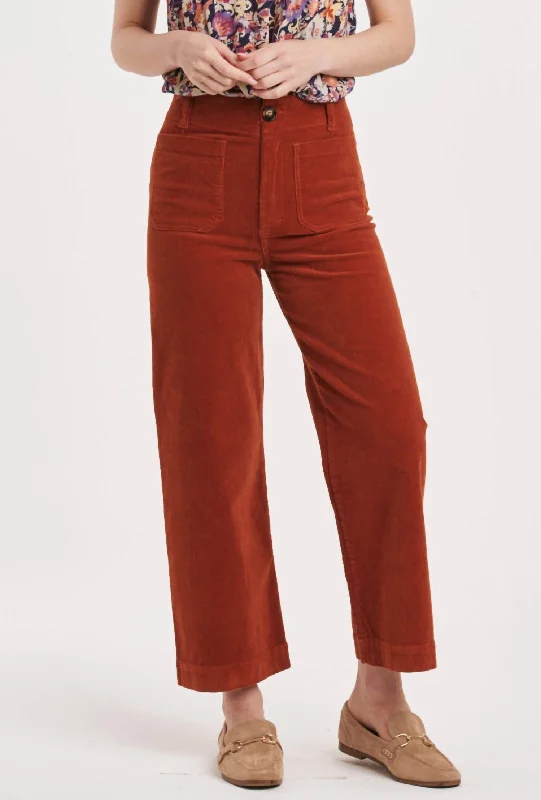 Hot Styles Analei Denim Wide Leg Jeans In Roasted Pecan