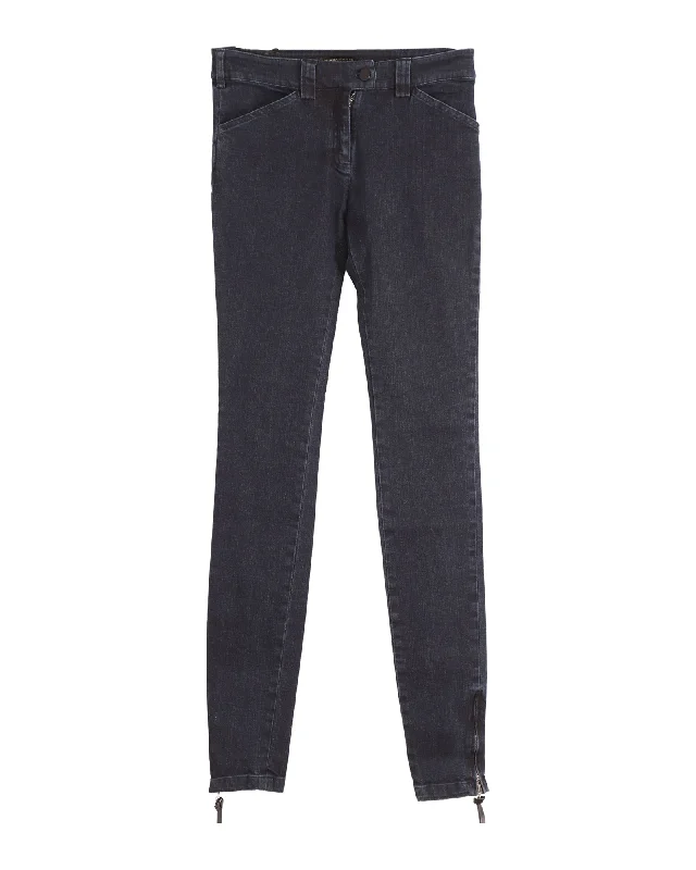 Style Your Wardrobe Balenciaga Skinny Jeans in Navy Blue Cotton Denim