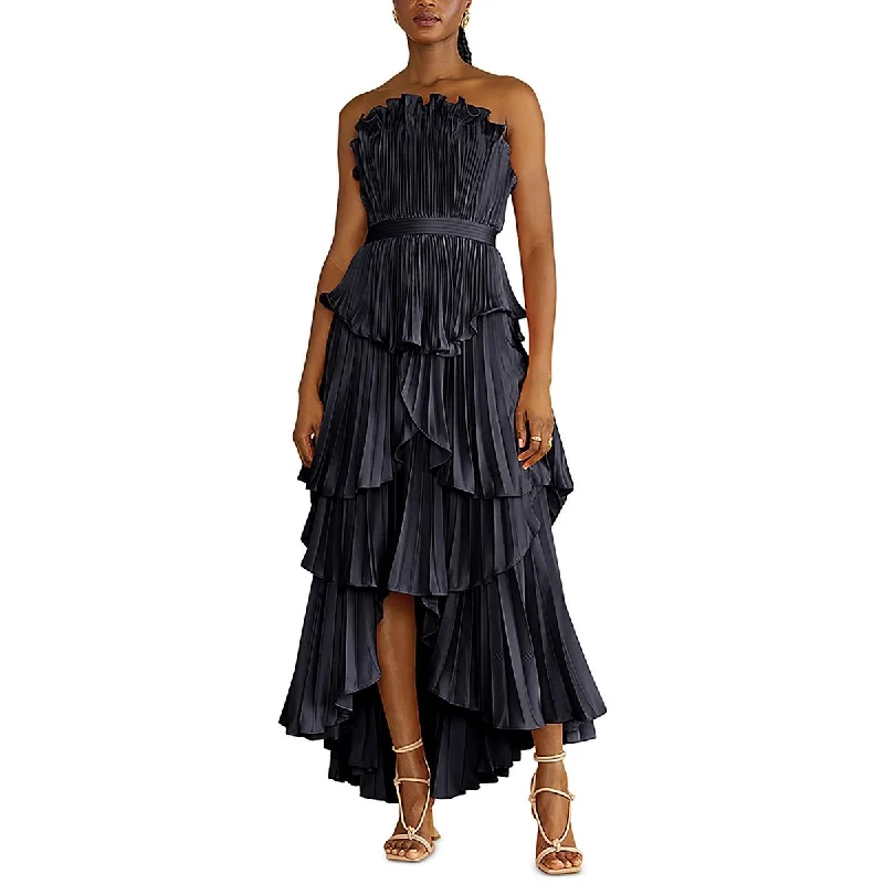 Unbeatable Prices Amur Womens Janey Satin Pleated Evening Dress