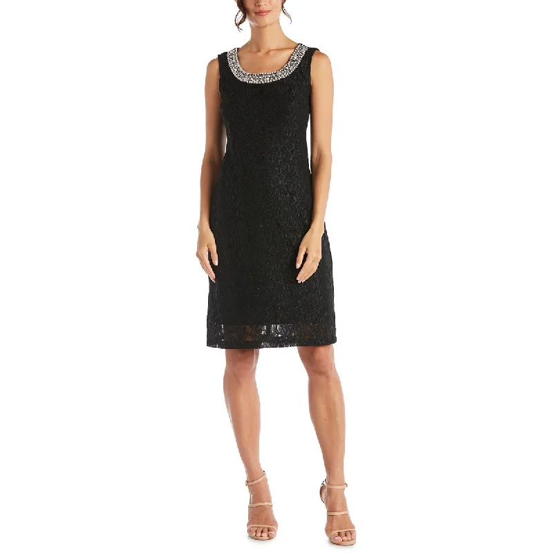 Unbeatable Deals R&M Richards Womens Lace Sleeveless Cocktail Dress