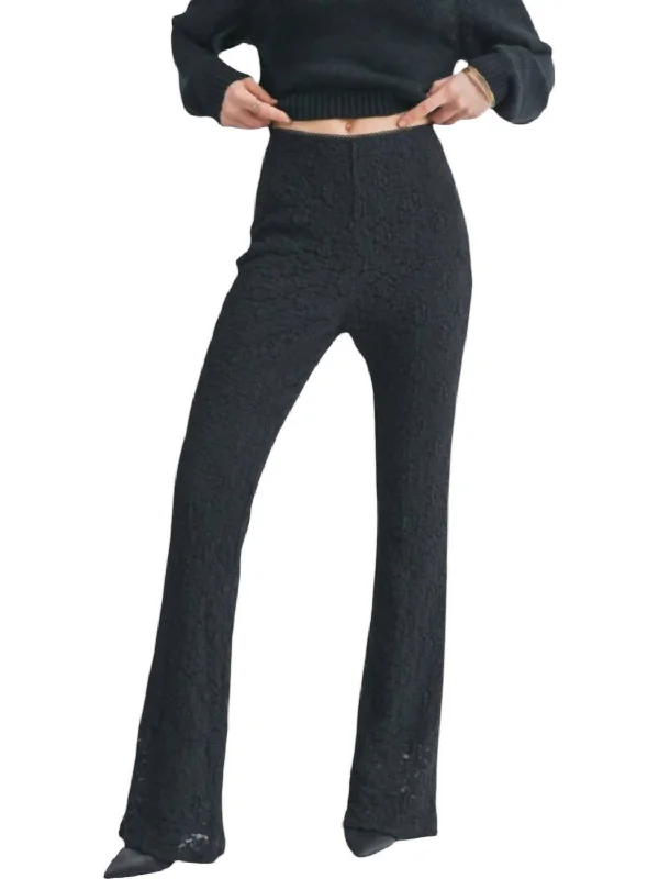 Cool Prices Journey Lace Flare Leg Pants In Black