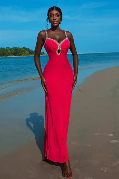 Trendy Styles MERMAID STRAP SWEETHEART ANKLE LENGTH SLEEVELESS BACKLESS APPLIQUE PROM DRESS  gh1957