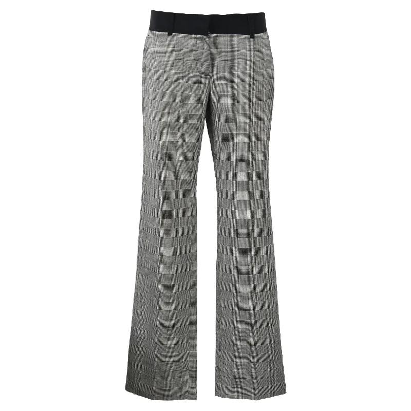 Effortless Sophistication Dolce & Gabbana Check Trousers in Grey Wool