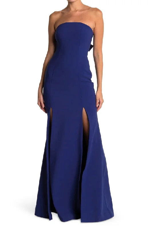 Limited Stock 12 - likely blue double slit bow gown