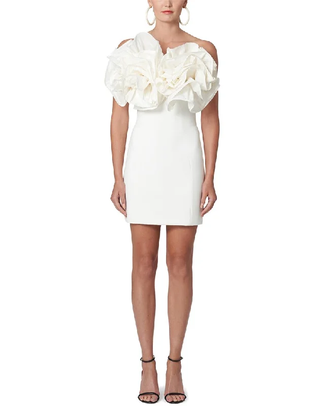 Style Your Wardrobe Carolina Herrera Strapless Silk-Trim Mini Dress