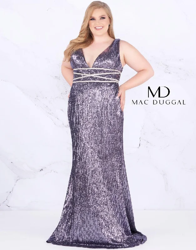 Casual Fashion Mac Duggal 77558 Long Prom Dress Plus Size