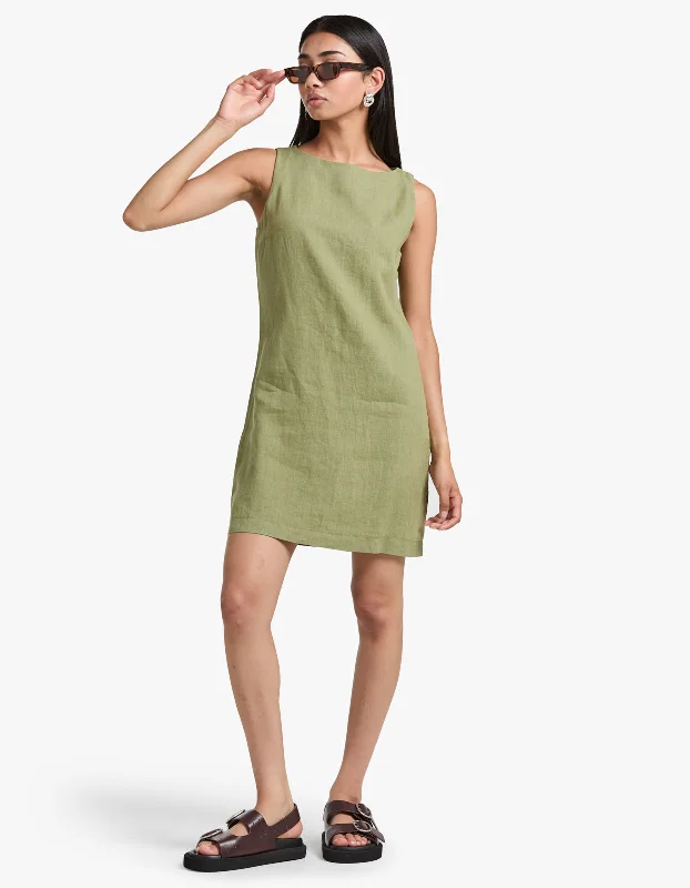 Trendy And Individual Women's Fashion Nadine Mini Dress - Pandan