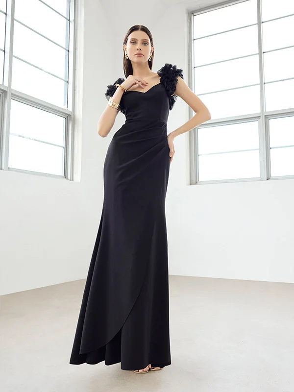 Weekend Special Beau Black Ruffle Gown