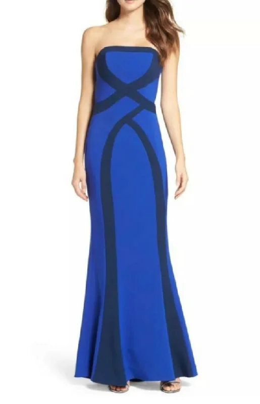 Subtle Sophistication 4 - maria bianca nero blue abstract mermaid gown