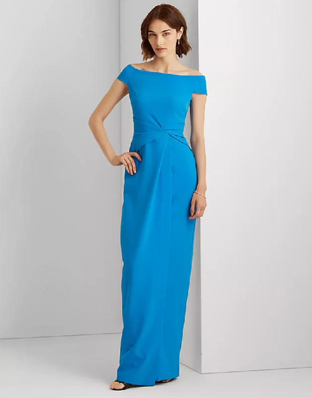 Exclusive Discount 14 - ralph lauren aqua blue off the shoulder gown