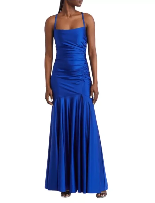 Feminine Elegance 9 - morgan & co. royal blue ruched strappy gown