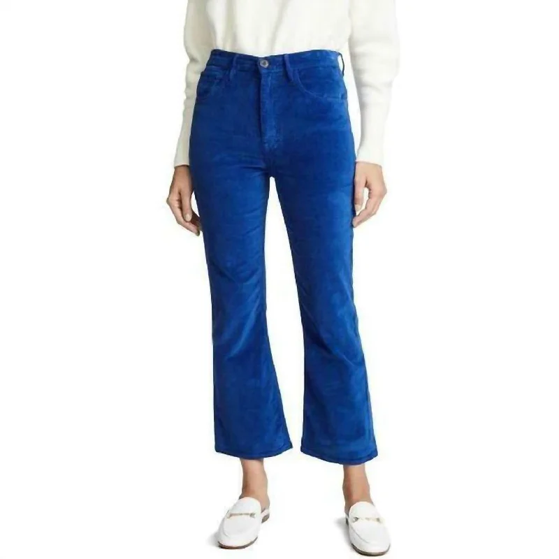 Style Breakthroughs W5 Empire Crop Flare Pants In Blue