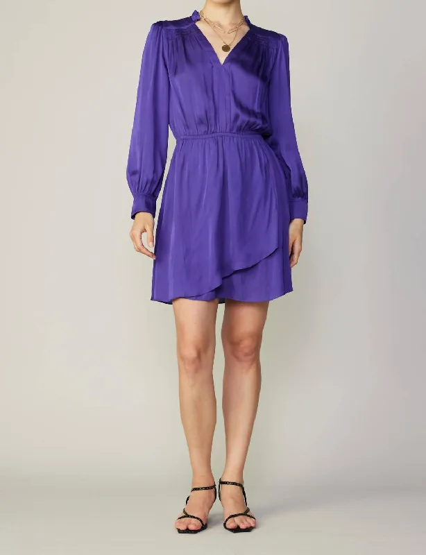 Athleisure Wear Promotion Wrapped Skirt Mini Dress In Space Purple