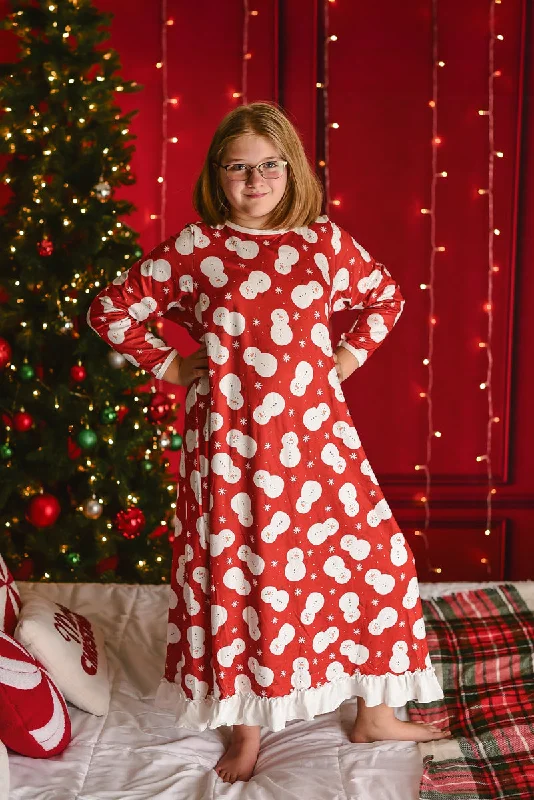 Cool Prices SNOWMAN RED NIGHTGOWN