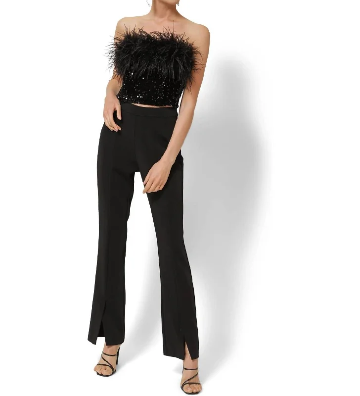 Huge Discounts This Week Alexis Split Pant In Black