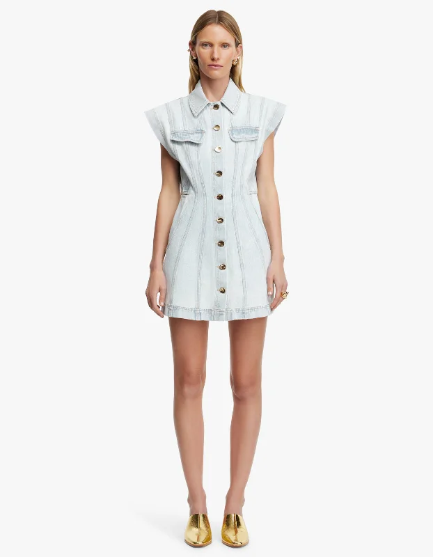 Catch Every Fashion Trend Eagleton Mini Dress - Ice Blue