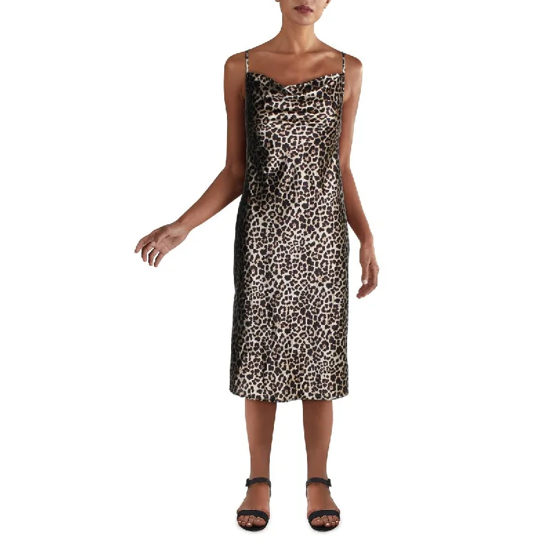 Clearance Sale, All Cheap Bebe Womens Satin Animal Midi Dress