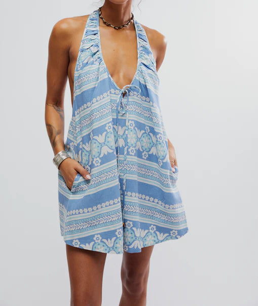 Special Offers, Don't Miss Free People Fisher Mini Dress - Riverside Combo