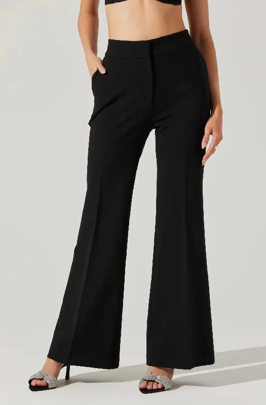 Daily Essentials Lawson High Waisted Trouser Pant In Black