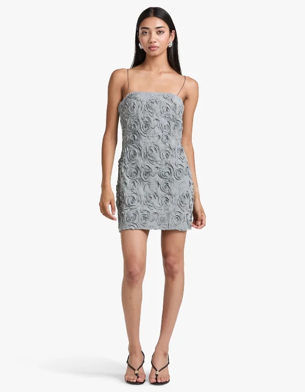 Trendy Street Style Attire Lotty Mini Dress - Pebble Grey