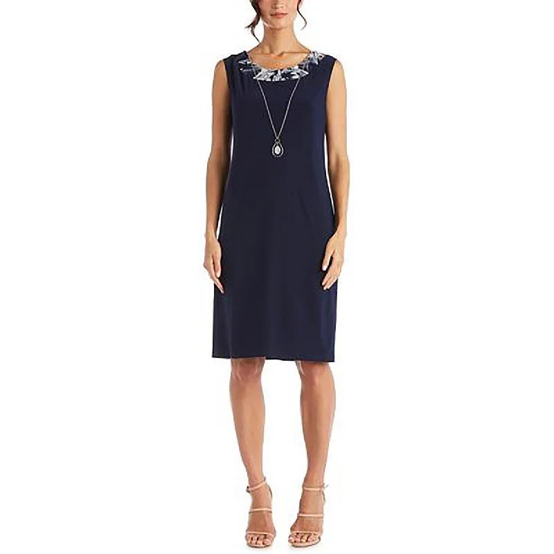 Limited Stock, Big Discounts R&M Richards Womens Sleeveless Knee-Length Shift Dress