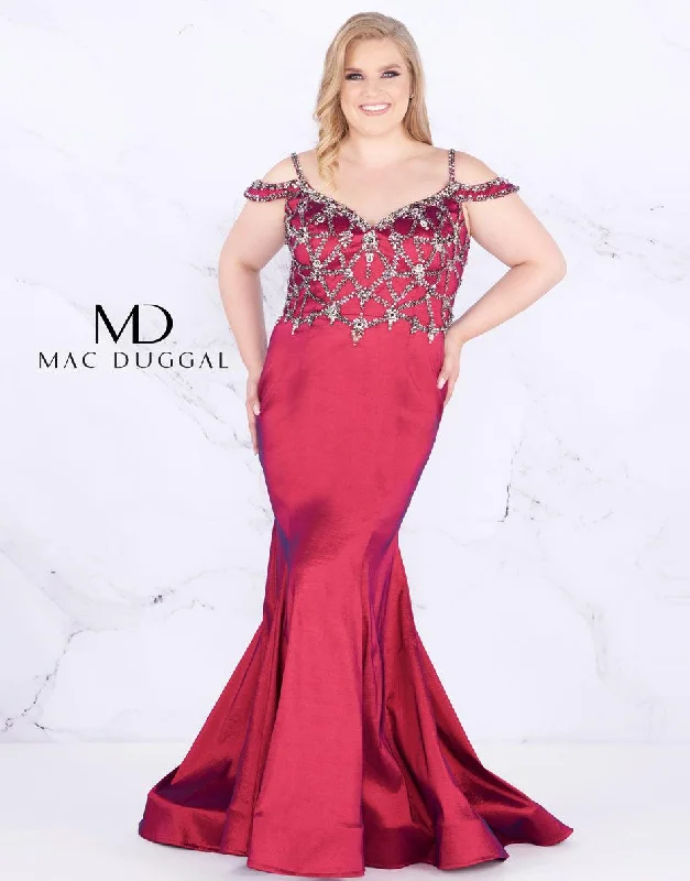 Trendy Women's Wear Mac Duggal Long Prom Dress Plus Size