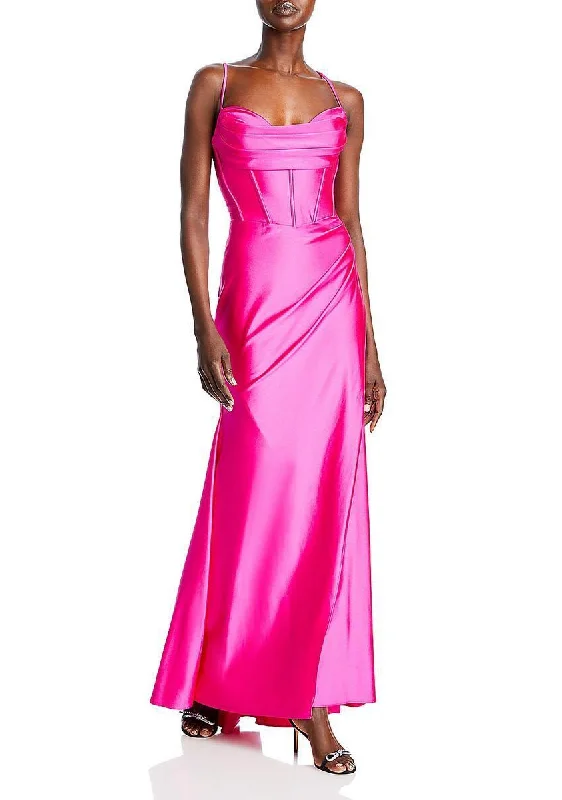 Refined Simplicity 10 - aqua hot pink corset gown