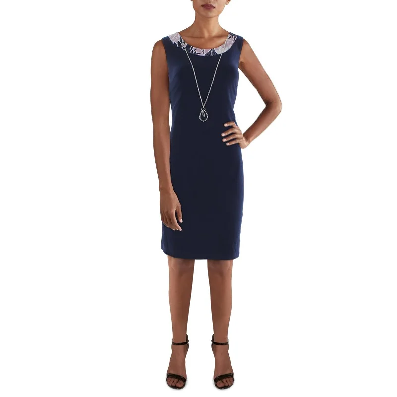 Huge Price Cut R&M Richards Womens Knit Sleeveless Sheath Dress