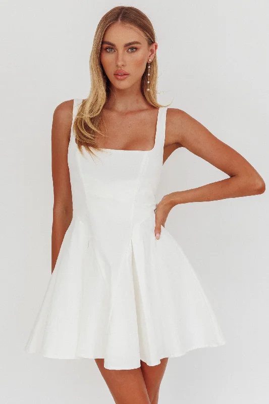 Free Spirited Fashion Get My Attention A-Line Mini Dress White