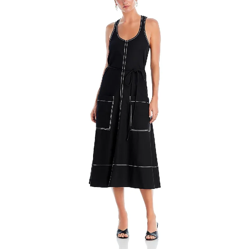 Trend Alert Proenza Schouler Womens Lucy Sleeveless Belted Fit & Flare Dress