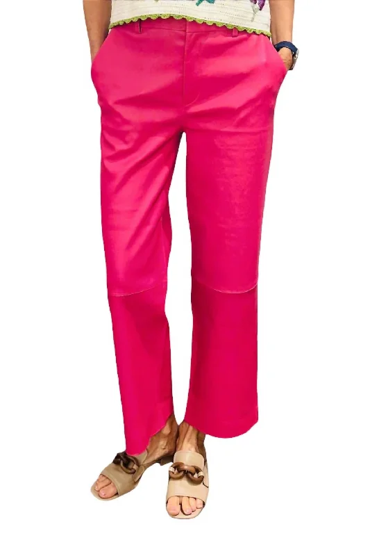 Seasonal Picks Cropped Baggy Low Rise Trouser In Pink