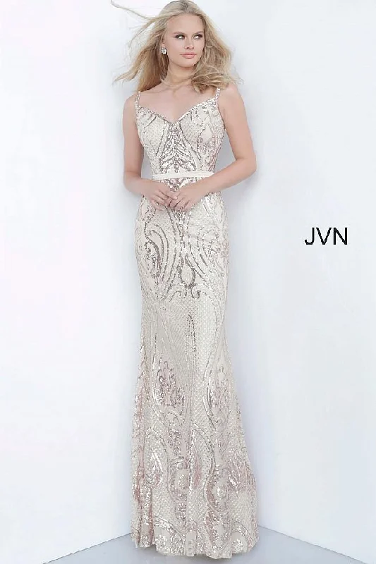 Best Sellers Jovani 66960 Long Spaghetti Straps Dress