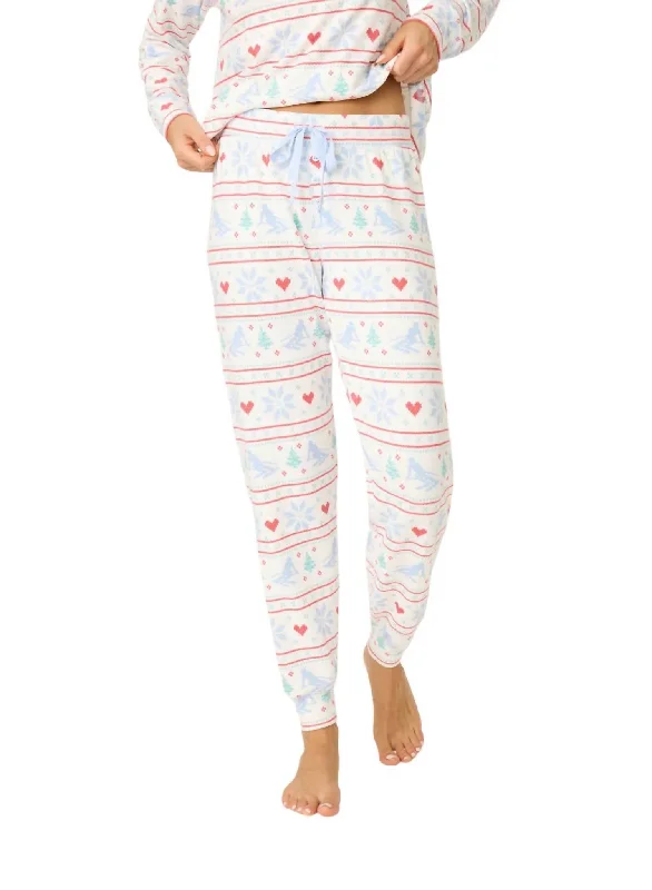 Comfort First Women's Fashion Après All Day Jammie Pant In Snowflake