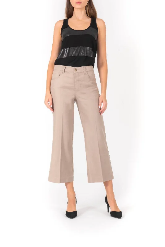 Hot Sale Anabelle 5 Pocket Wideleg Pant In Safari