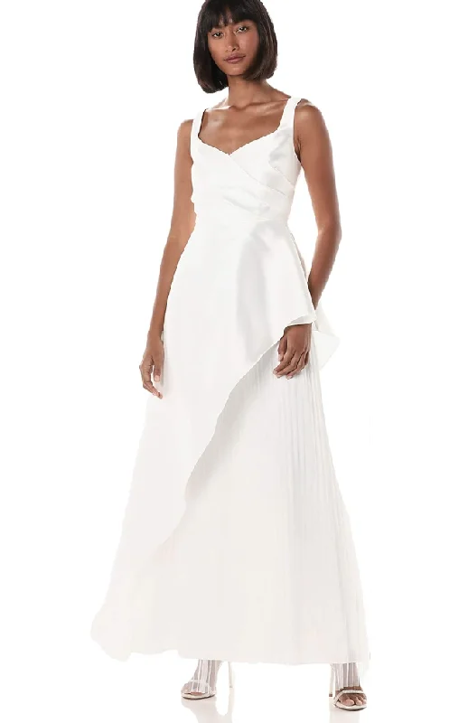 Winter Warm - Up Sale 16 - adrianna papell white pleated mikado gown