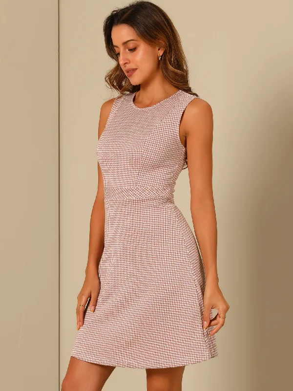 Pink Houndstooth