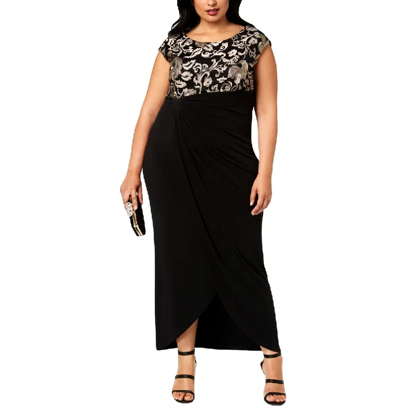 Chic And Comfortable Connected Apparel Womens Plus Lace Sleeveless Evening Dress