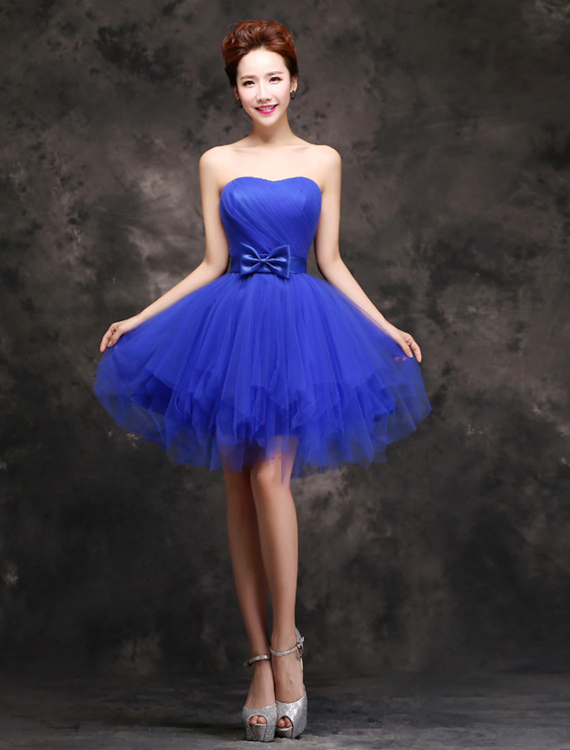 Exclusive Designer Collection Ball Gown Cocktail Dresses Vintage Dress Homecoming Party Wear Short / Mini Sleeveless Sweetheart Tulle with Bow(s) Ruffles